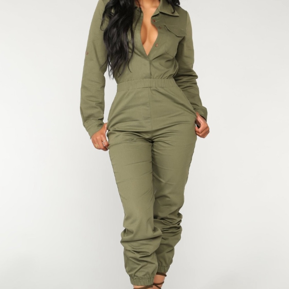 Fashion Nova Aviator Babe Jumpsuit